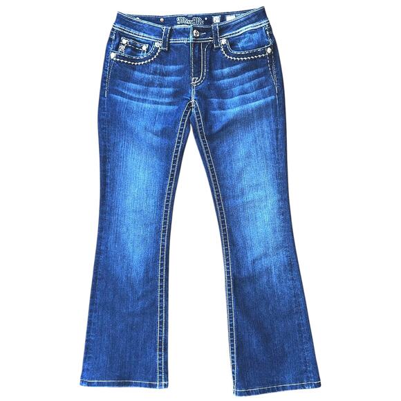 Miss Me Low-Rise Thick Stitch Bootcut Jeans Women's 29X32 - Picture 1 of 8